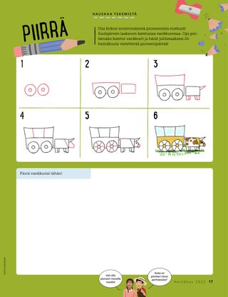 drawing activity of covered wagon