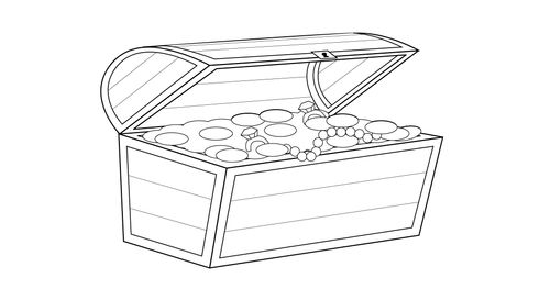 A drawing of a treasure chest.