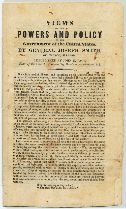Folheto de Joseph Smith