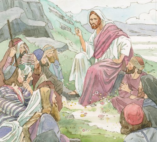 Jesus teaching his Apostles