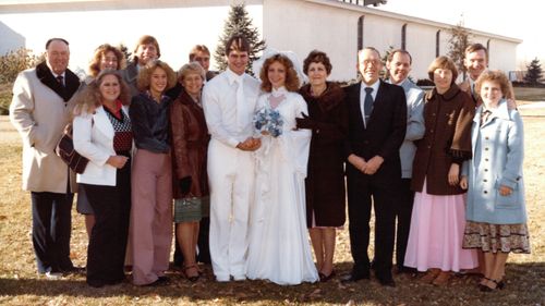 Elder Cook und seine Frau am Tag ihrer Hochzeit