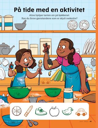 girl and aunt cooking in bright-colored kitchen