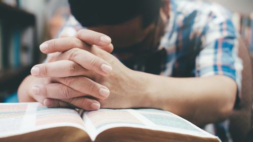 man praying