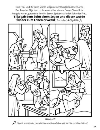 Elijah and the Widow coloring page