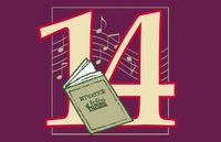 numeral 14 with hymnbook