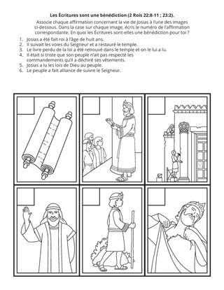 page d’activité : Les Écritures sont une bénédiction.