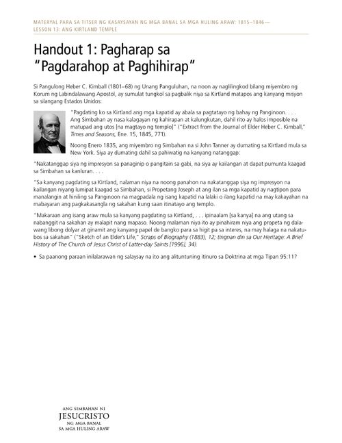 Handout 1: Pagharap sa “Pagdarahop at Paghihirap”