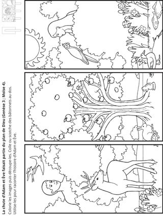 page d’activités : la chute d’Adam et Ève faisait partie du plan de Dieu