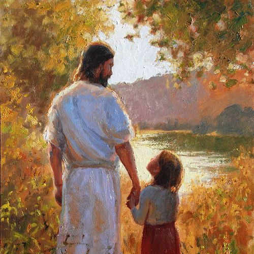 พระเยซูกับเด็กผู้หญิง