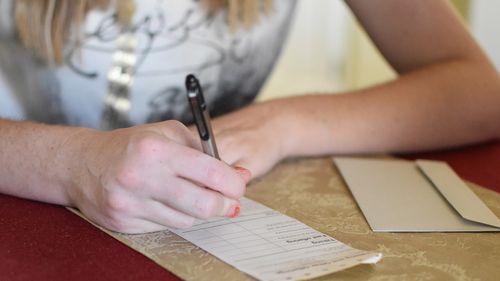 woman writing