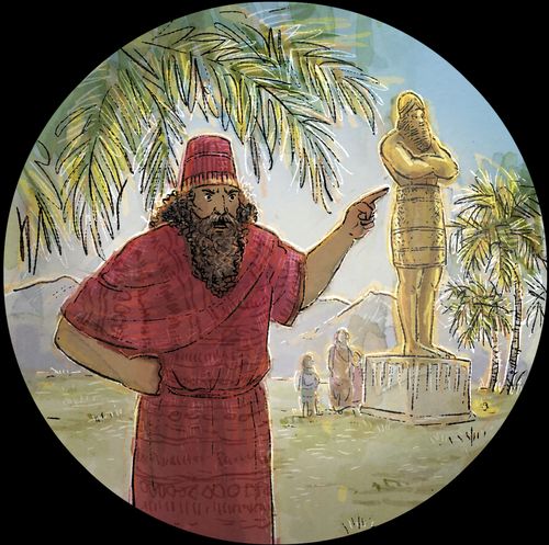 King Nebuchadnezzar II demands that everybody bow down and worship a graven image.