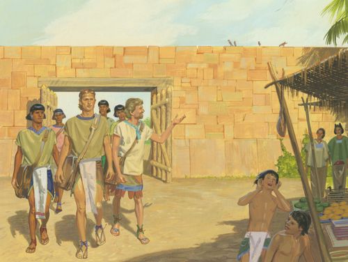 Lamanites and Nephites walking