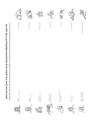 page d’activité : grâce à la mort de Jésus pour moi, je peux ressusciter