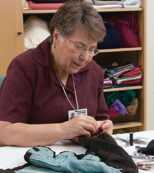 Church-service missionary sewing