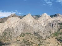 three mountain peaks