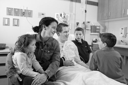 family in hospital