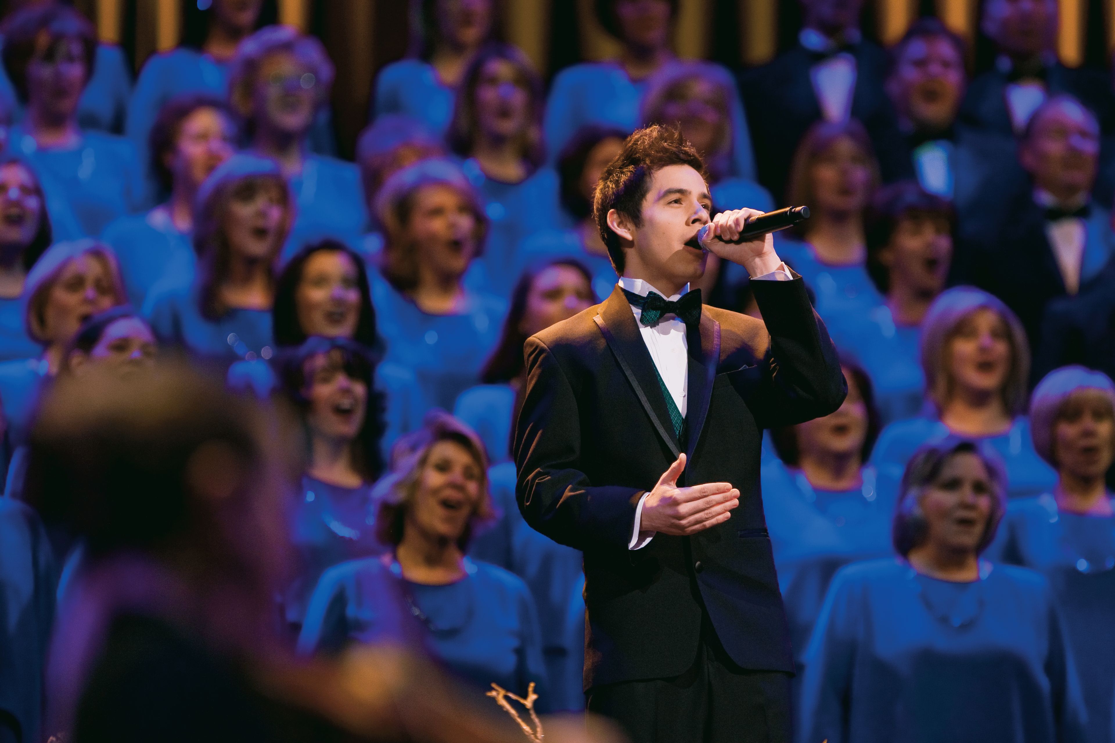 David Archuleta performs at the Mormon Tabernacle Choir Christmas concert.