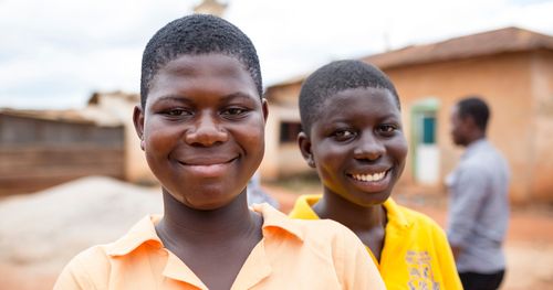 Young women enjoying themselves in Ghana.