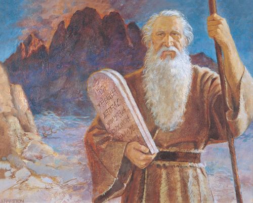 Mose und die Steintafeln (Die Zehn Gebote)