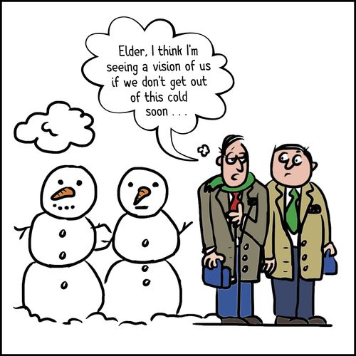 missionaries and snowmen