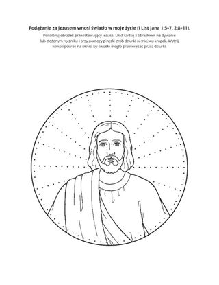 Strona z zadaniem: Podążanie za Jezusem wnosi światło w moje życie