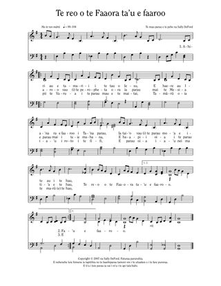 Sheet music of the song "If I Listen with My Heart" for the Additional Songs for Children Collection.