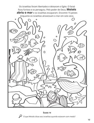 Parting the Red Sea coloring page