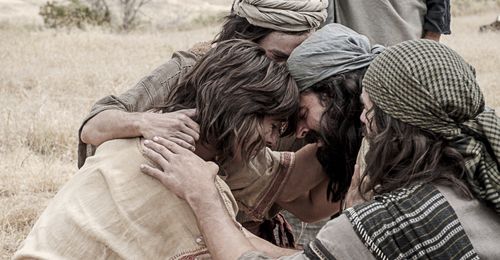 Nephi and his brothers reconcile