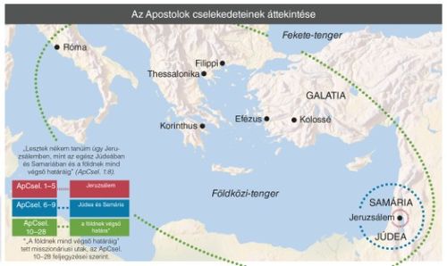 map, Overview of the Acts of the Apostles