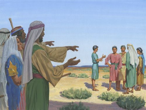 Laman and Lemuel angry at Nephi