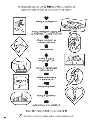 The Ten Commandments coloring page