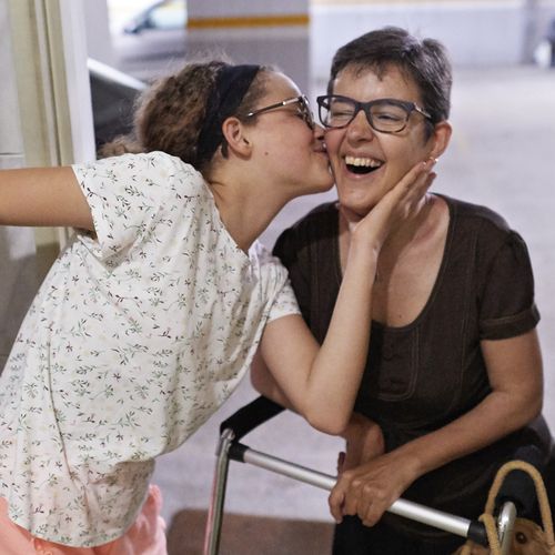 Marta with her mother