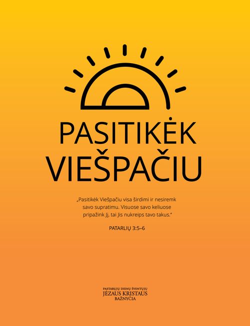 plakatas „Pasitikėk Viešpačiu“