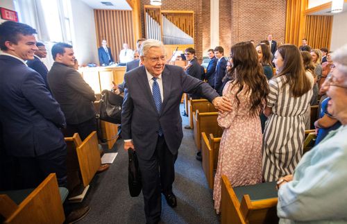 President Ballard in chapel in Georgetown, Massachusetts