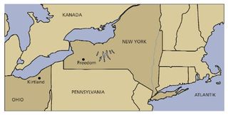 Karte: New York und Ohio
