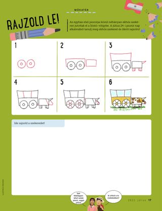 drawing activity of covered wagon