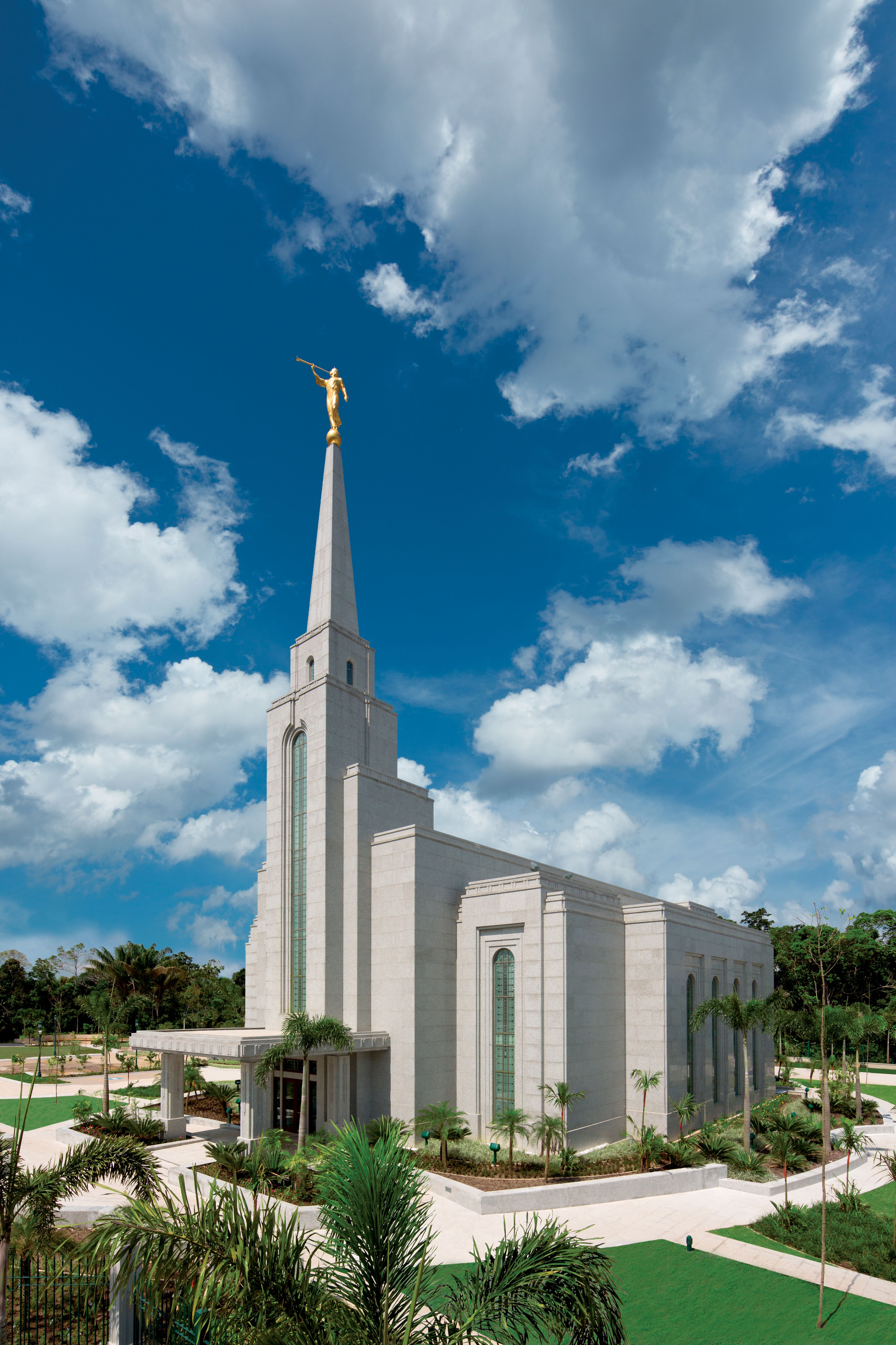 The Manaus Brazil Temple, including the entrance and scenery.
