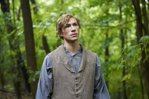 Joseph Smith Jr. in the woods on the Hill Cumorah.