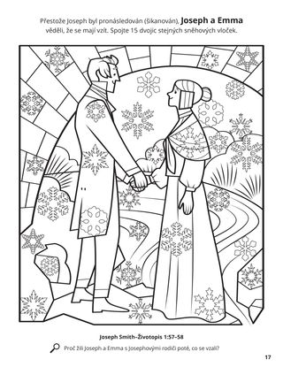 Joseph and Emma coloring page