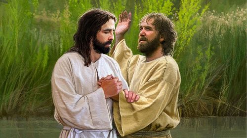 John the Baptist baptizing Jesus Christ