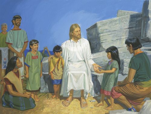 Jesus sitting with children