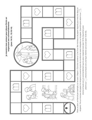 page d’activité : je montre mon amour pour Jésus-Christ en respectant ses commandements