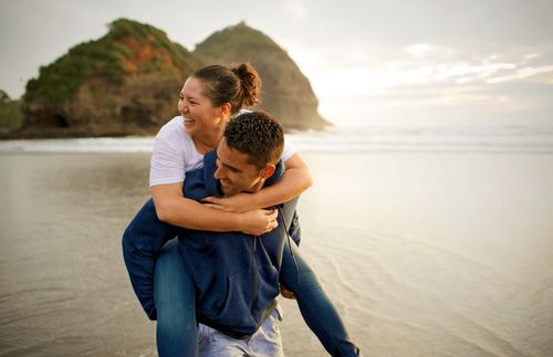 couple on the beach