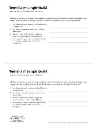 Spiritual Foundation handout