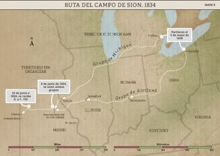 Mapa 9: Ruta del Campo de Sion, 1834