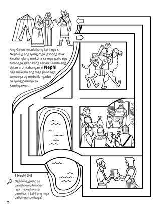 Nephi Obtained the Brass Plates coloring page