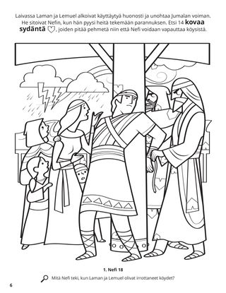 Laman and Lemuel Bound Nephi coloring page