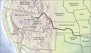 Mapa de la masacre de Mountain Meadows