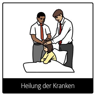 Symbol für Evangeliumsbegriff: Heilung der Kranken