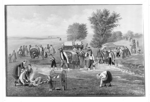 pioneers traveling with handcarts